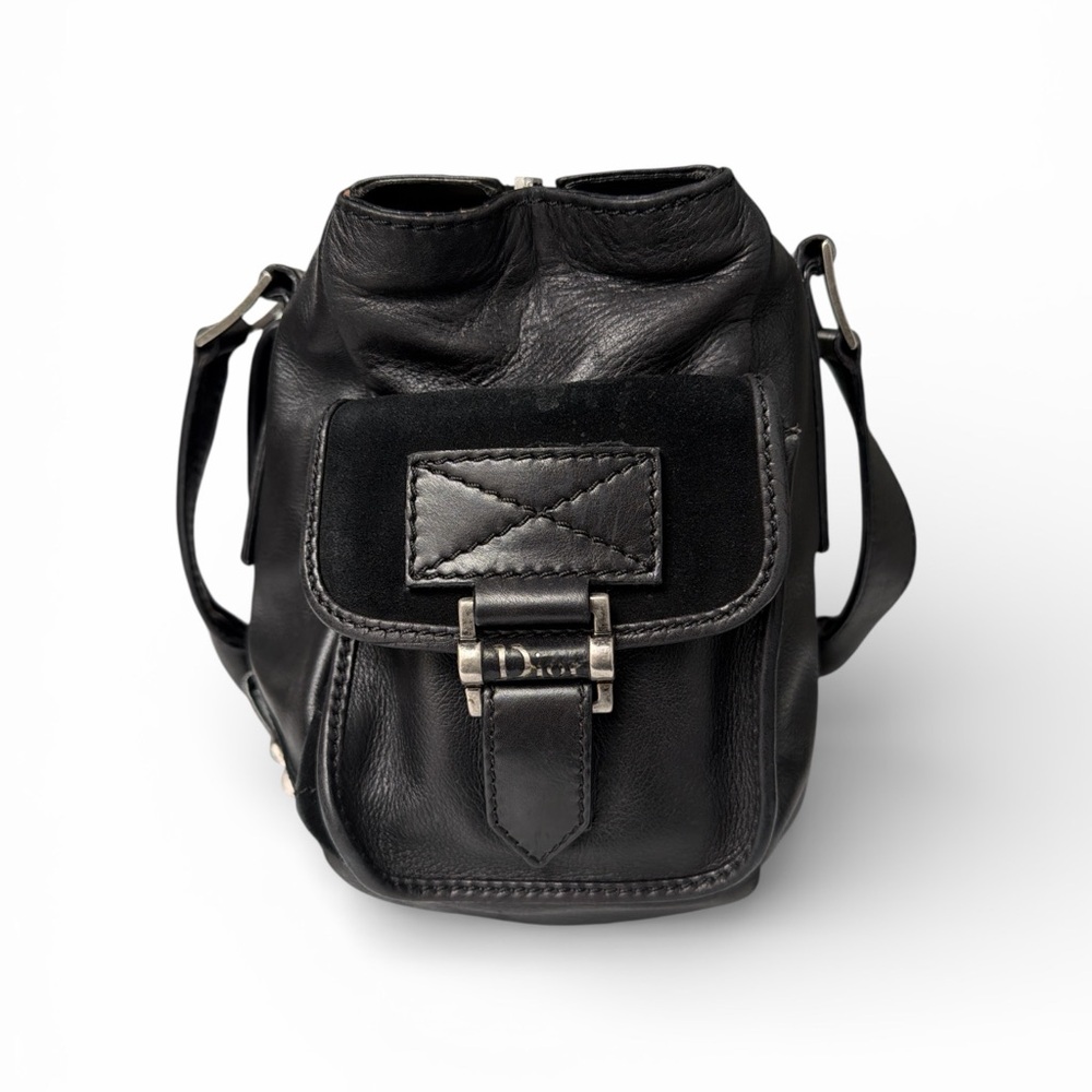 Dior Cannage Rebelle Leather and Suede Satchel Handbag - Picture 5 of 14